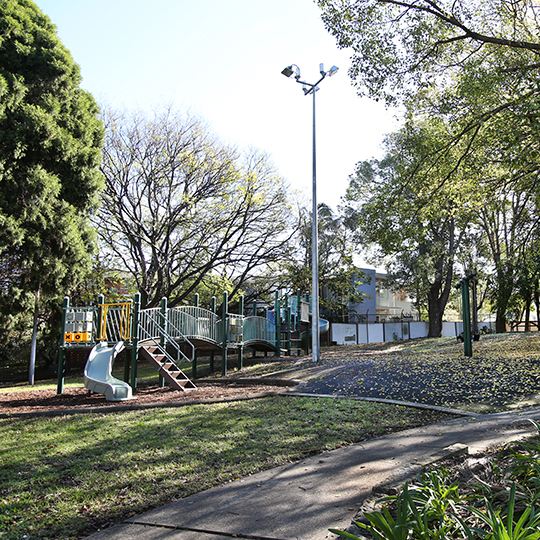 Montague Gardens park view and playground
